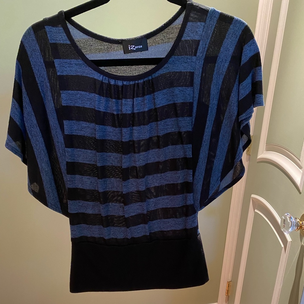 Black and Navy Blouse